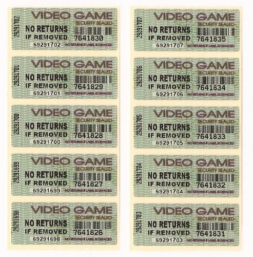 Étiquettes de sécurité pour jeux vidéo contre le vol de stock