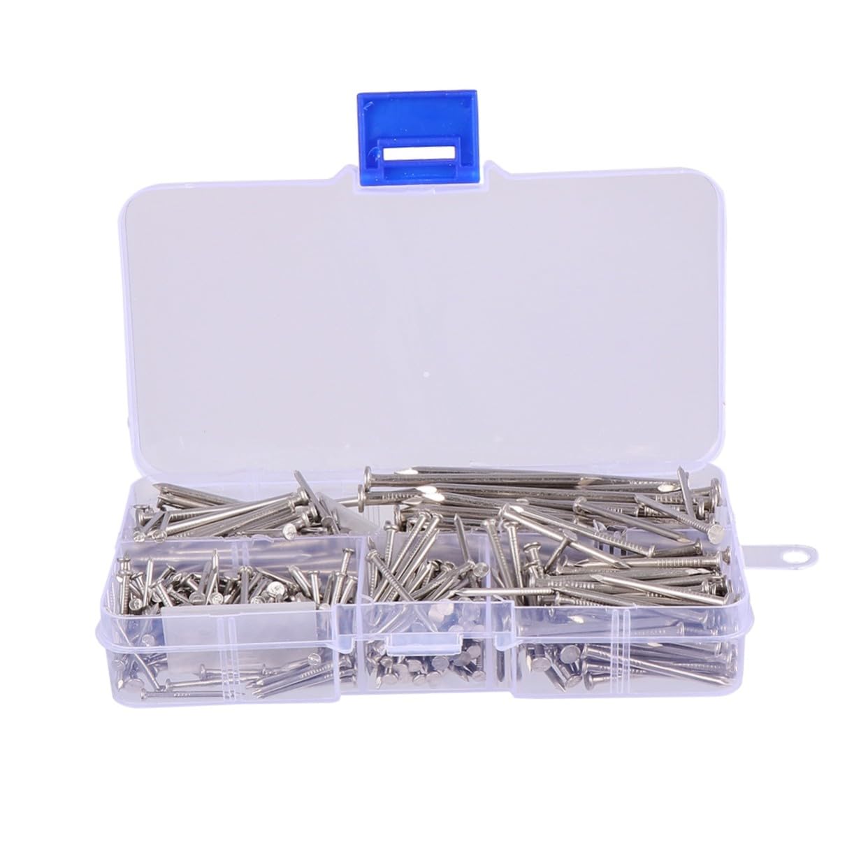 Clous acier inoxydable SEWACC : coffret de 460 pièces à tête plate pour menuiserie
