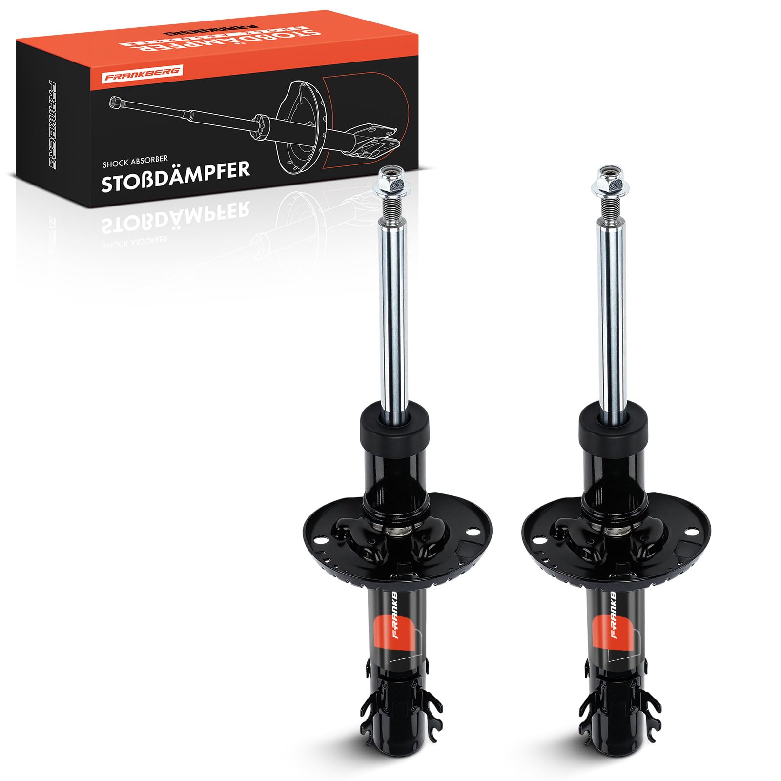 Frankberg 2x Ammortizzatori per sospensioni Ammortizzatori autotelaio Anteriore Compatibile con Polo 6C1 6R1 Ibiza IV 6J5 6P1 Fabia III NJ3 Fabia III Station Wagon NJ5 Ibiza Replace# 339763