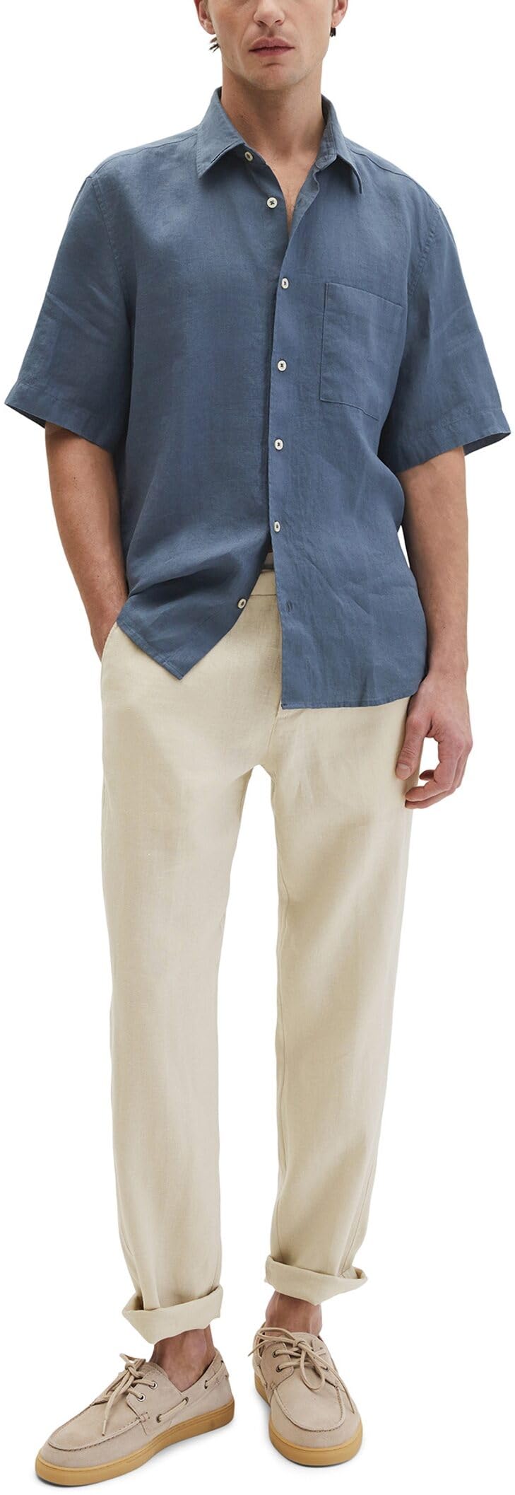 Marc OߴPolo Uomo Camicia in lino a maniche lunghe regular fit