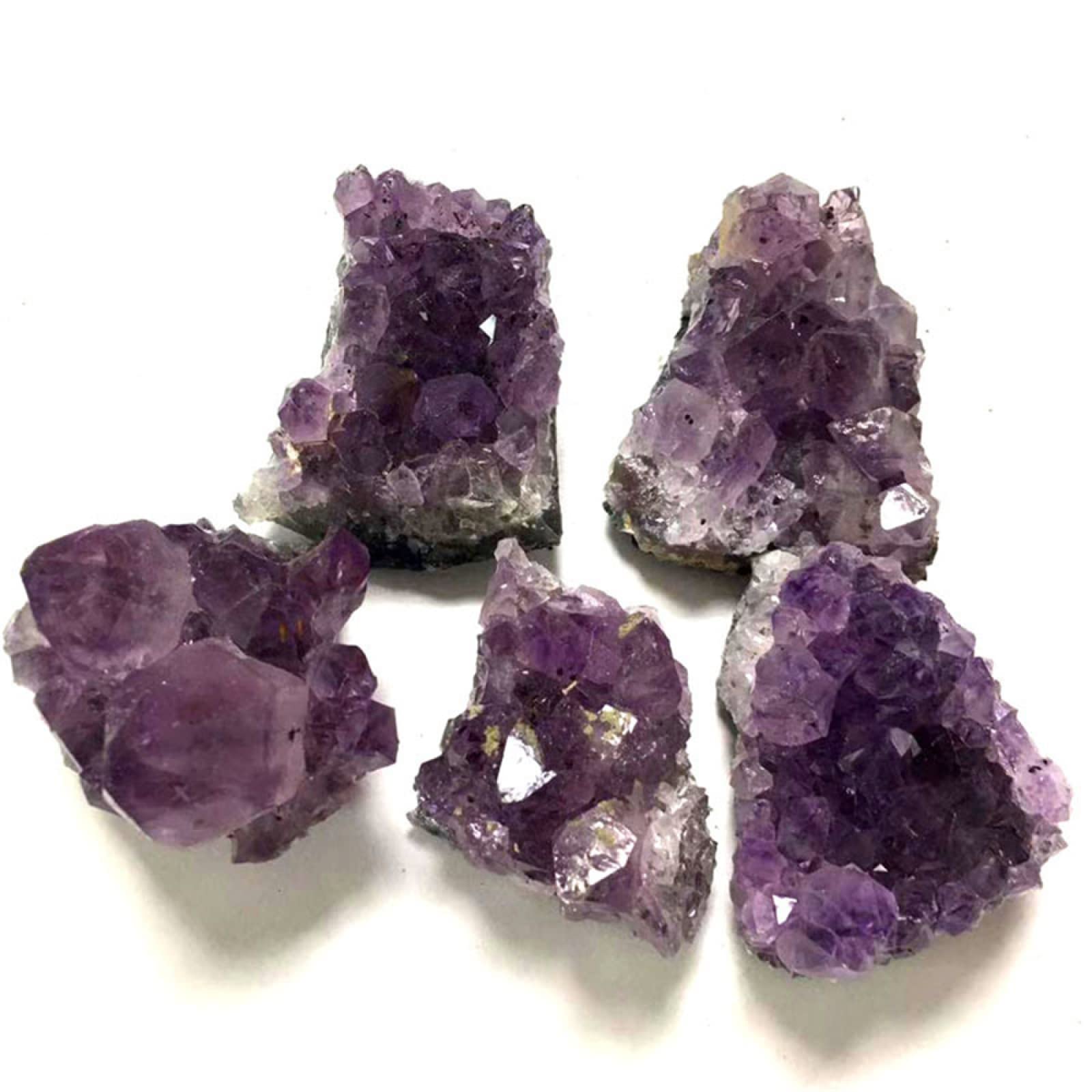 Geoda de Cuarzo Amatista cruda Natural Druzy Purple Crystal Cluster Stones Espécimen Artesanía Decoración del hogar Ornamento,4-6cm decoración de la habitación (Size : 4-6cm)