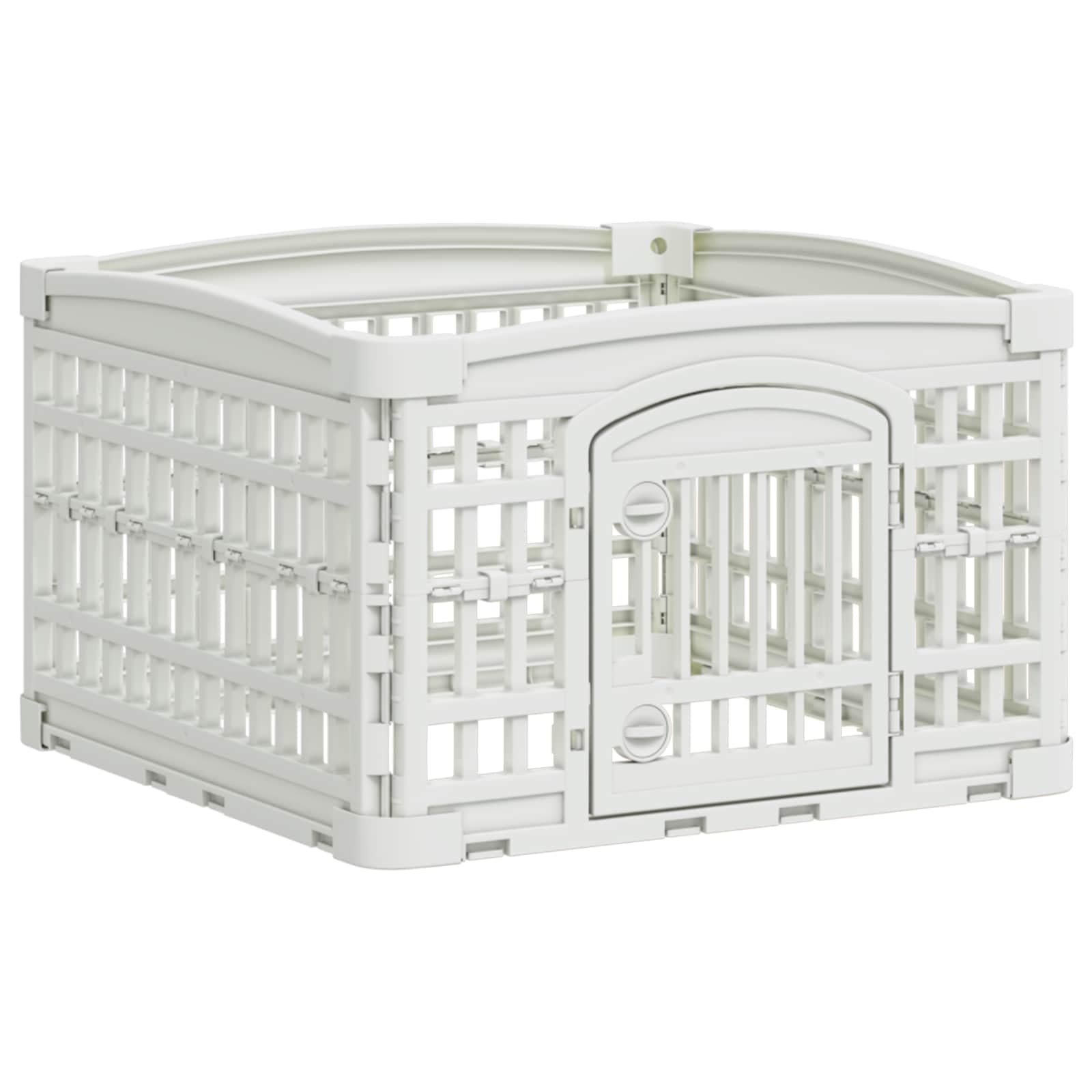Generico Parco Giochi per Cani a 4 Pannelli 63 x 63 x 40 cm Plastica,Box per animali-42027213
