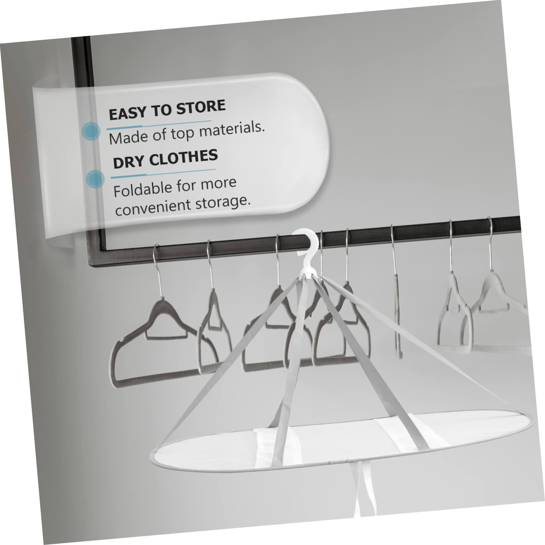 Cabilock Folding Mesh Drying Rack Clothes Drying Rack Clothing Mesh Clothes Material