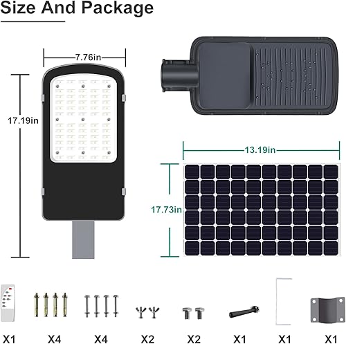 Miniatura 5 de Gebosun Luces solares LED para exteriores de inundación, IP65, impermeable, luz de área de seguridad del atardecer al amanecer, 6000 K para patio,