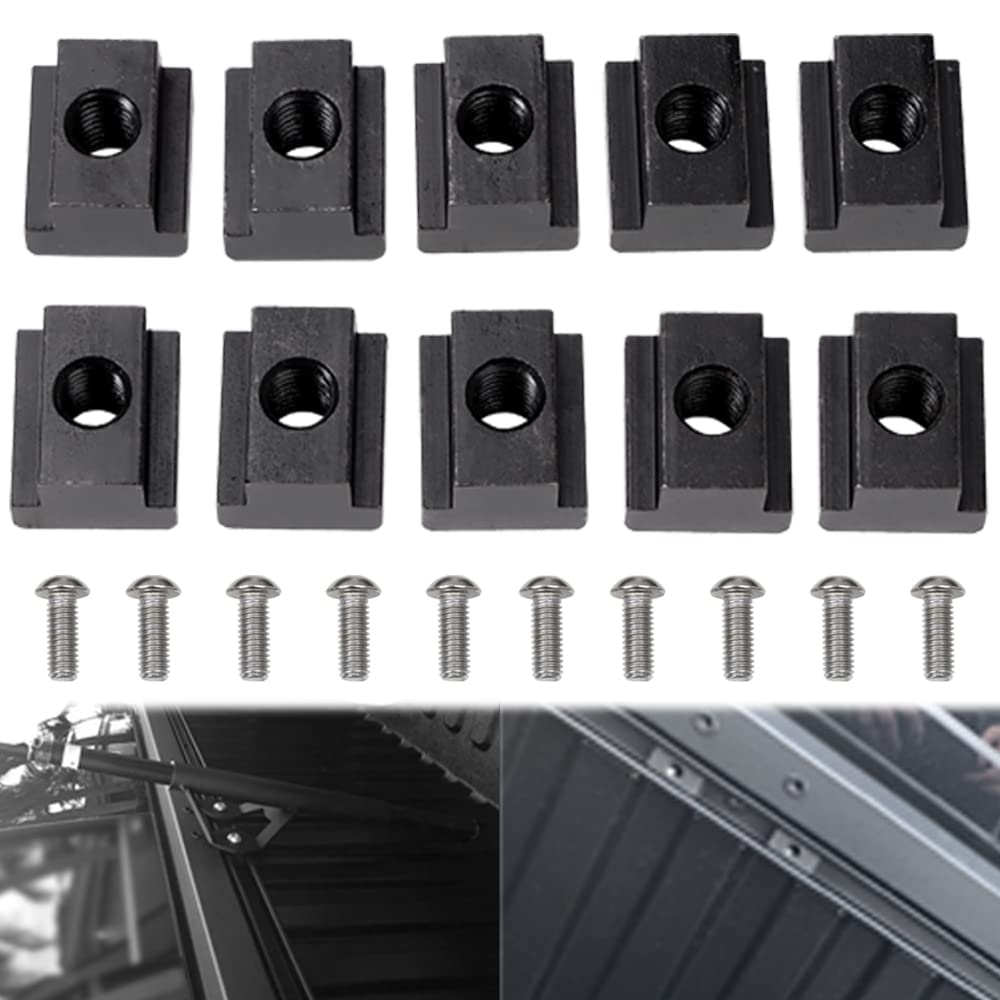 Buy Lonwin 10 Pack Truck Bed Deck Rail T Slot Nuts Fit for Toyota
