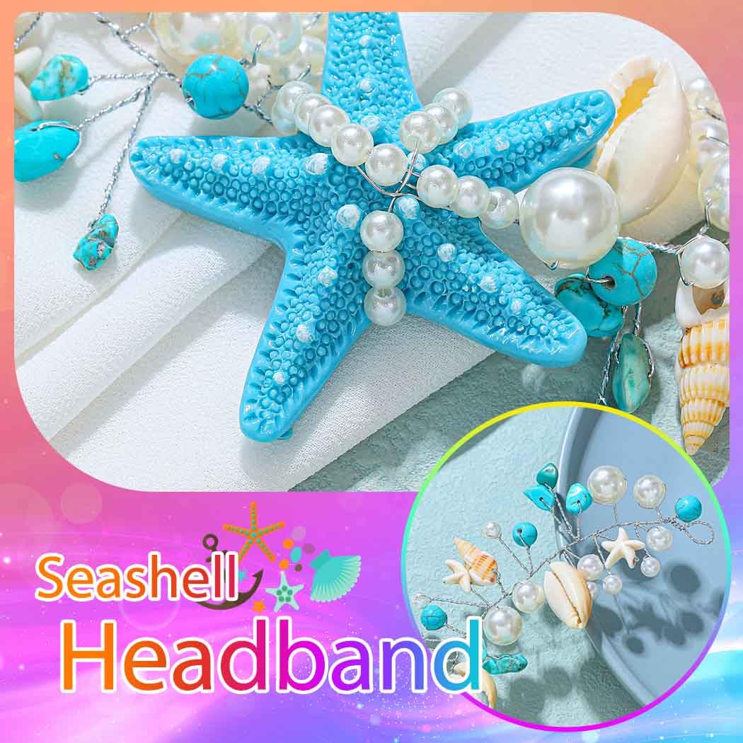 Yean Starfish Hair Vine Seashell Mermaid Headband Beach Hair Accessories for Women image 4