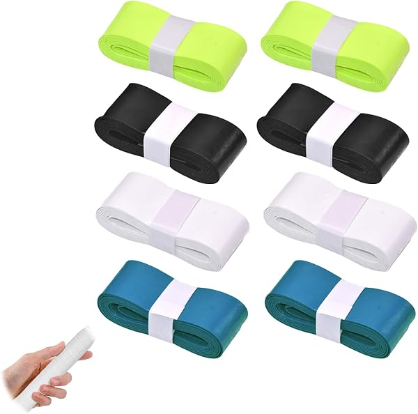 Lote de 8 agarres para raqueta de tenis, cinta de raqueta de agarre bandas adhesivas, bandas de precorte antideslizantes, precortadas, overgrip Tenis Power Touch Overgrip Anti Slip Bádminton Tenis - 1