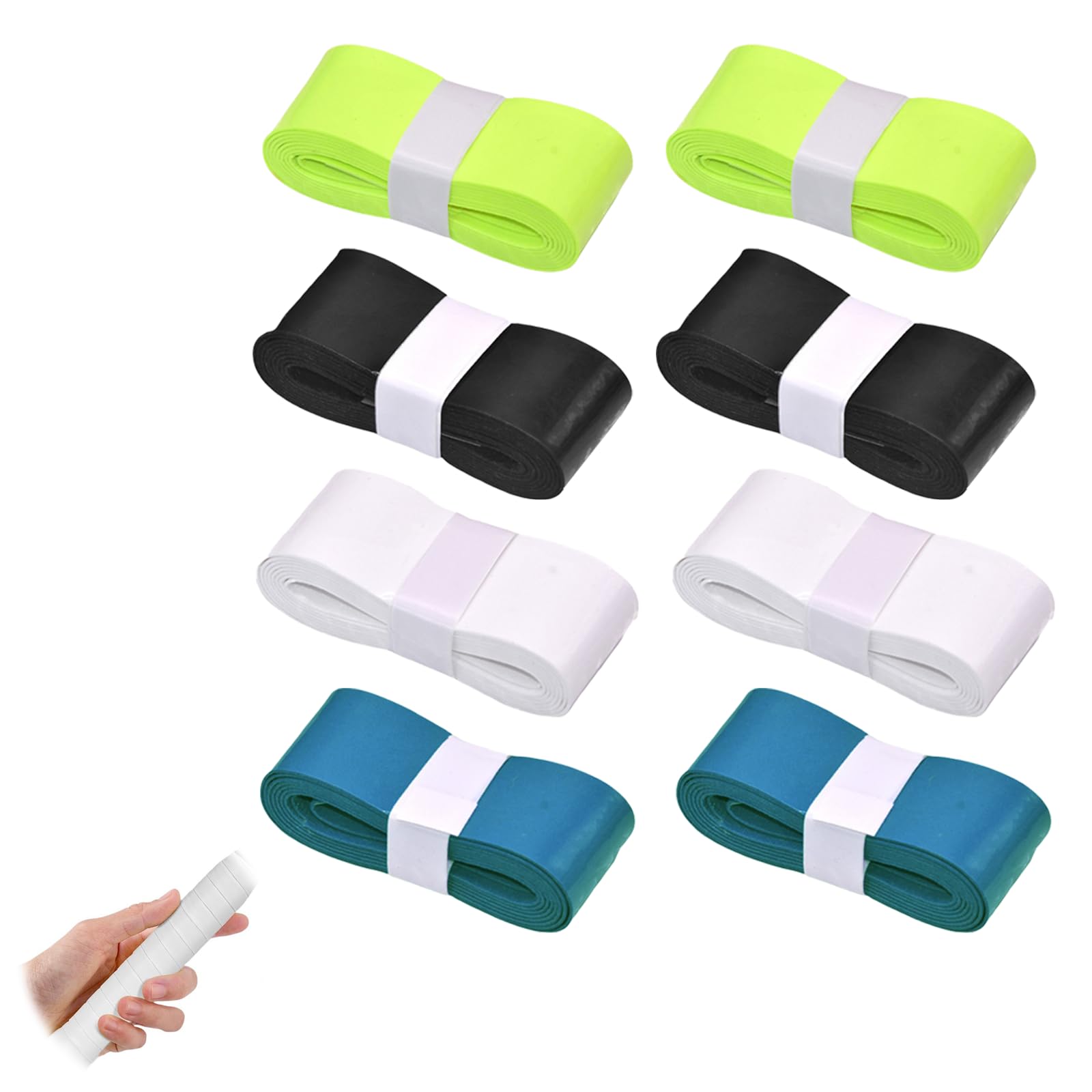 Tenis Power Touch Overgrip Anti Slip Bádminton Lote de 8 agarres para raqueta