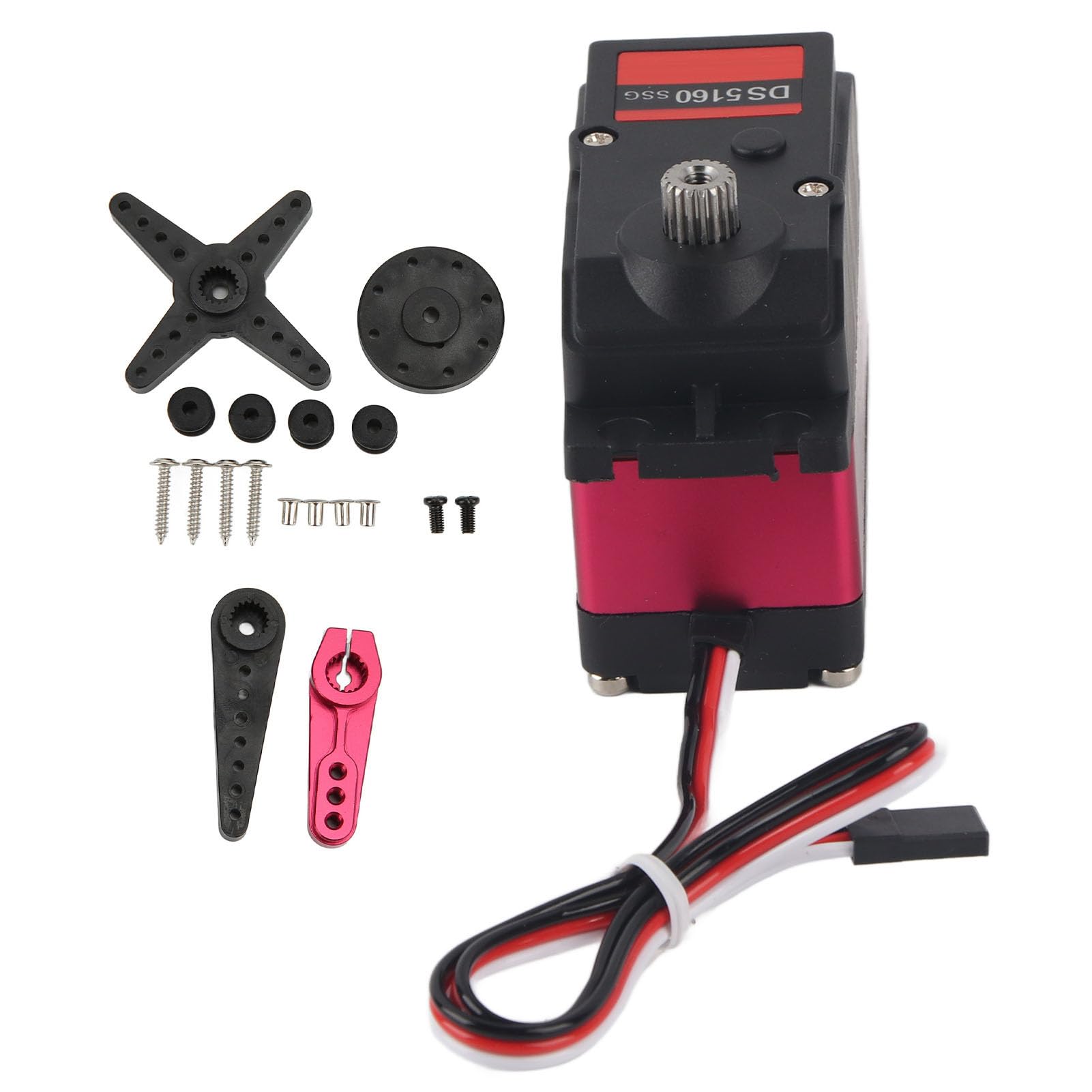 Serwo cyfrowy RC DS5160 ze stopu aluminium i tworzywa sztucznego ze stali nierdzewnej silne skręcanie światło wodoodporny cyfrowy serwo do samochodu RC