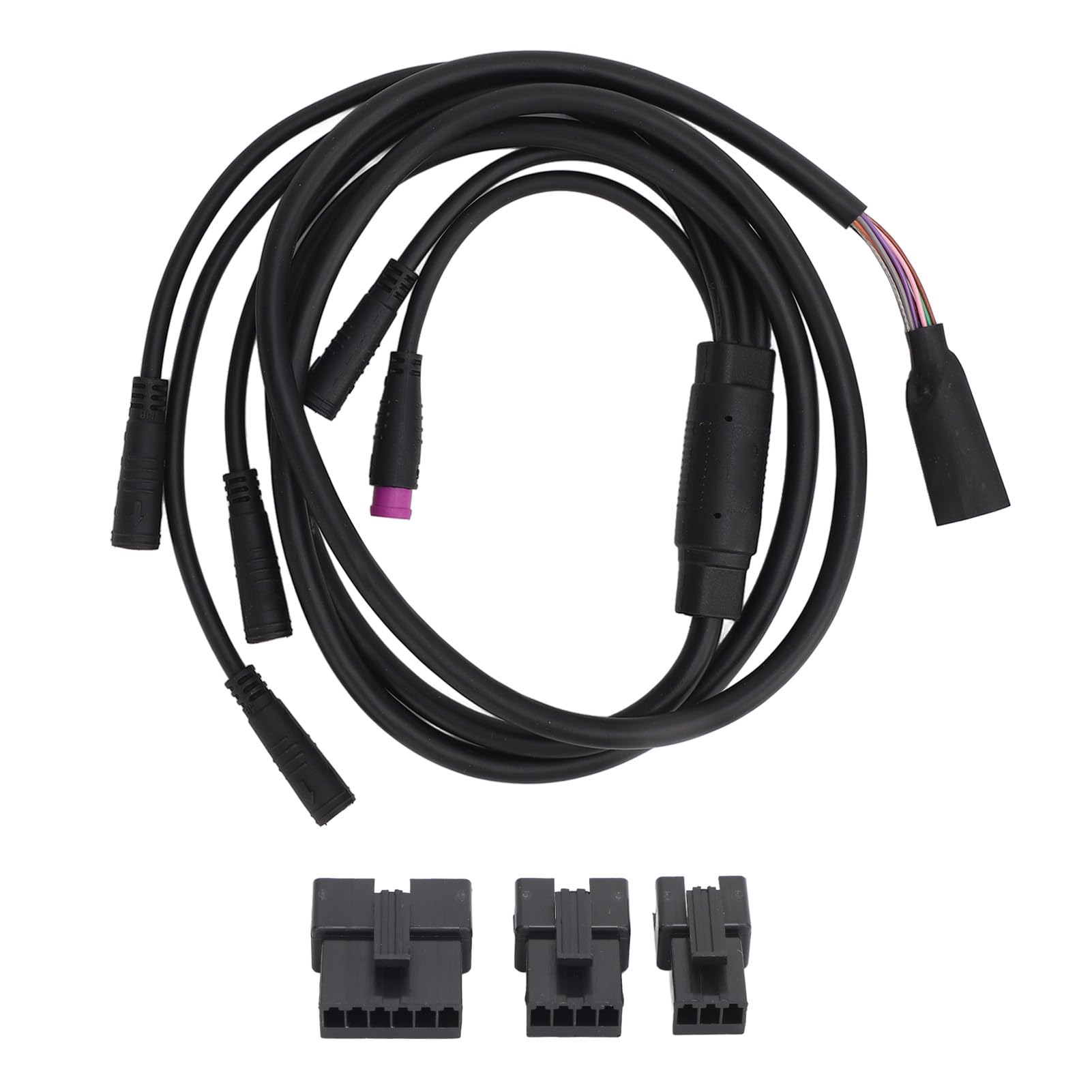 Hapivida 1 To 5 Electric Scooter Motor Cable, 13 Core High Sensitivity Scooter Motor Wire Harness Replacement with Terminal Connectors for E-Scooter Accessory