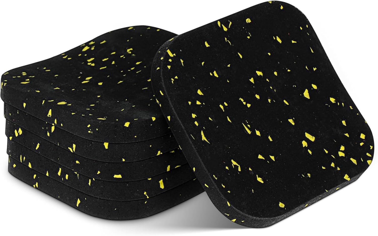 Toyvian 6 PCS Non Slip Rubber Exercise Equipment Mats for Vibration Isolation and Floor Protection High Density Fitness Pads for Home Gym Durable and Versatile Design