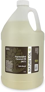 Nature's Oil Fractionated Coconut MCT Oil Gallon - Non-Greasy Carrier for Massage, Essential Oils, Hair & Skin Moisturizer