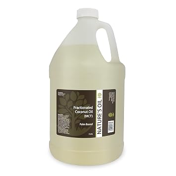 Natures Oil Fractionated Coconut Oil MCT Oil Oil Gallon for Massage, Diluting Essential Oils, Hair & Skin Care Moisturizer