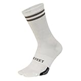 Cyclismo mid-density 6-inch crew Merino Wool padded fit profile sock for all active pursuits.