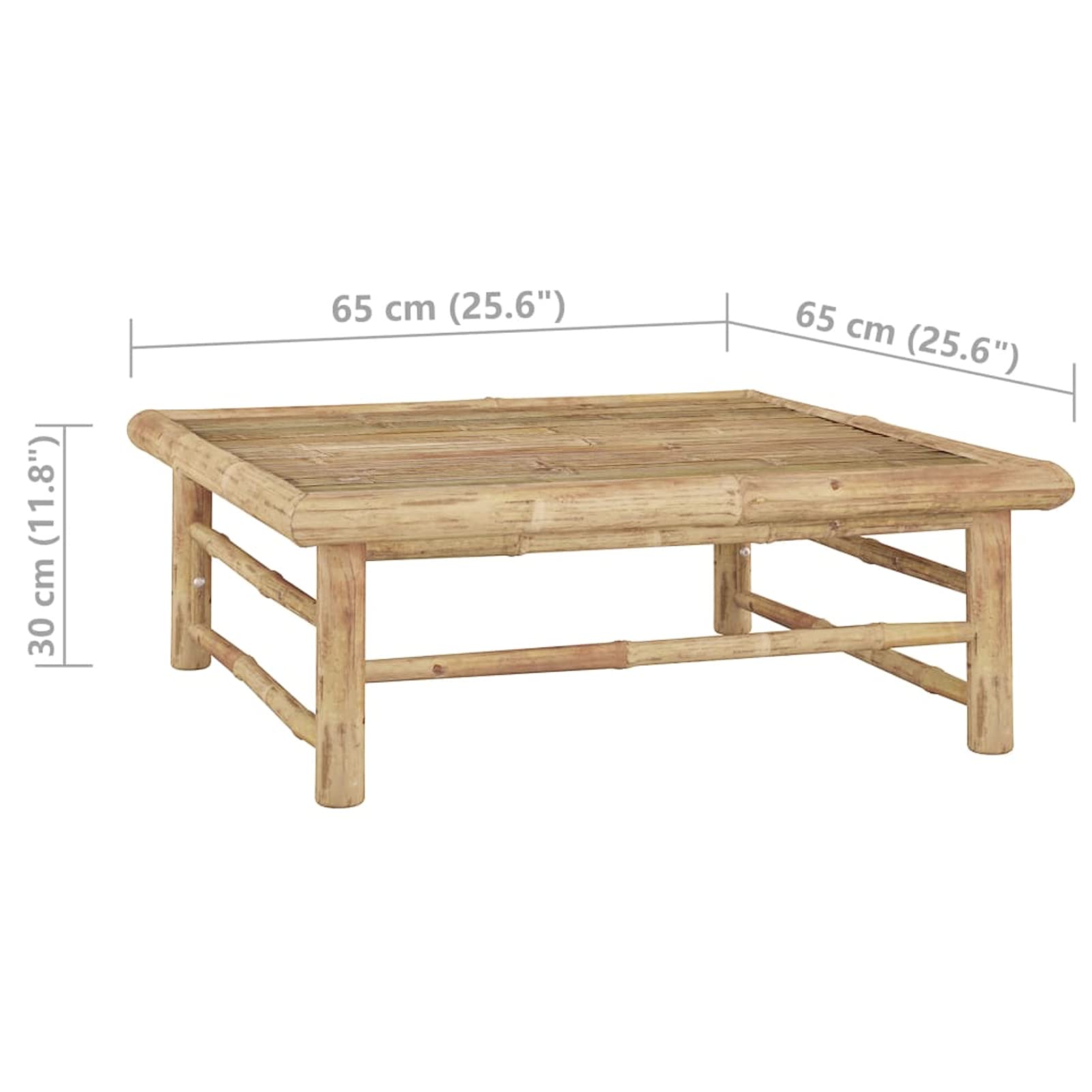 Amazon.com: Gecheer Bamboo Square Table, Large Outdoor Dining