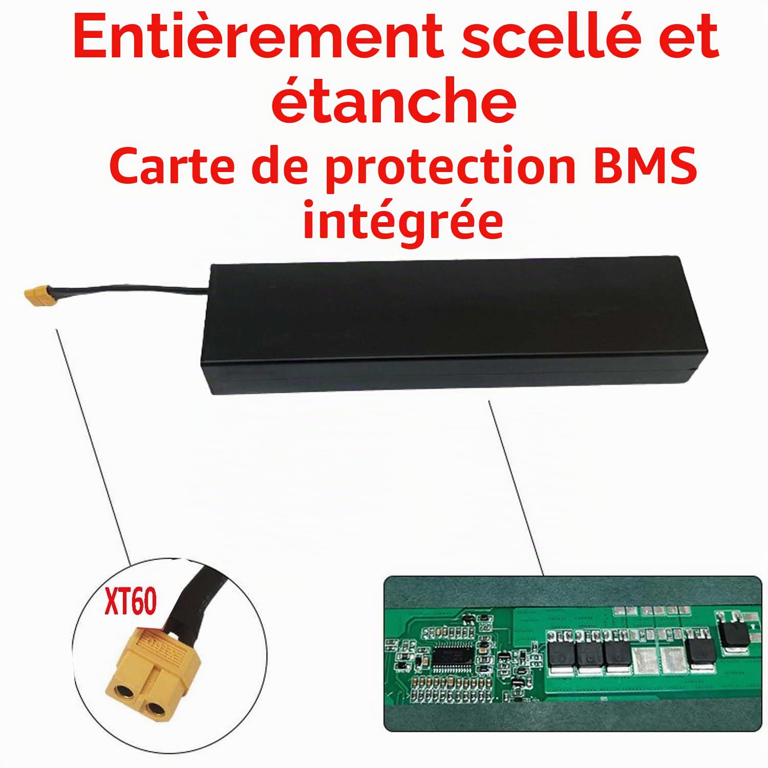 Batterie pour Scooter Électrique 36V Batterie pour Scooter Électrique 6AH/7.8AH/9.6AH Pièces De Rechange Batterie Lithium-ION Étanche avec Plaque De Protection BMS