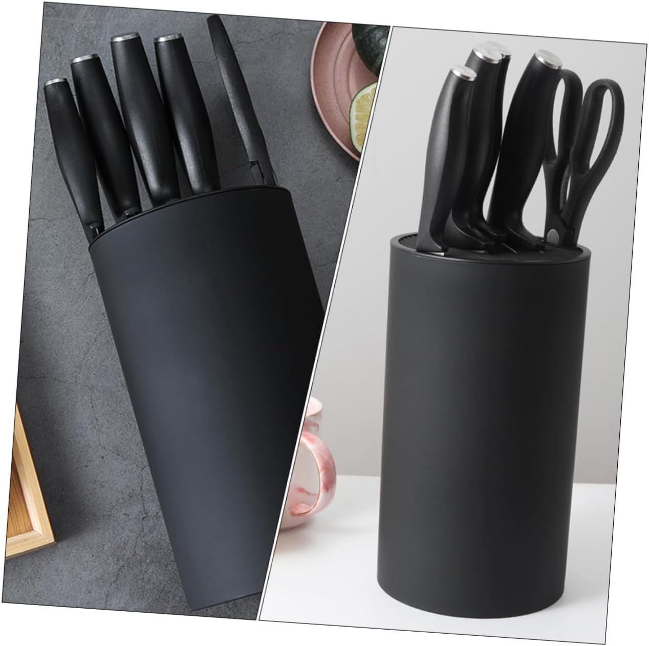 BESTYASH Detachable Plastic Cutter Rack Kitchen Organizer Storage Holder with Smooth Surface Easy Clean Material Safe Tableware Container for Convenient Knife Storage