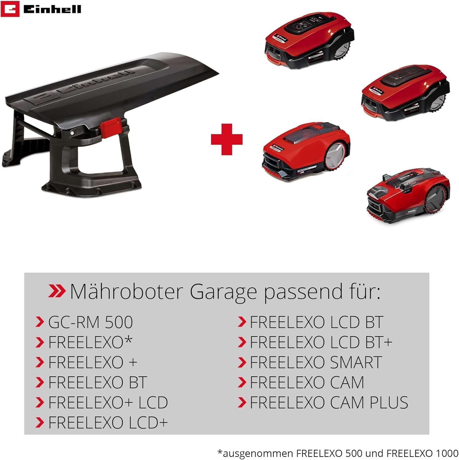 Original Einhell Mähroboter Garage (passend für alle Einhell Mähroboter, Witterungsschutz vor Regen, Sonne und Niederschlag, einfache Montage, klappbar, 79 x 52,8 x 16,5 cm)