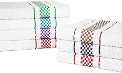 Kit 10 Pano de Prato Atoalhado Para Cozinha Felpudo Malta 45x70cm 370g/m² 100% Algodão - Sortido