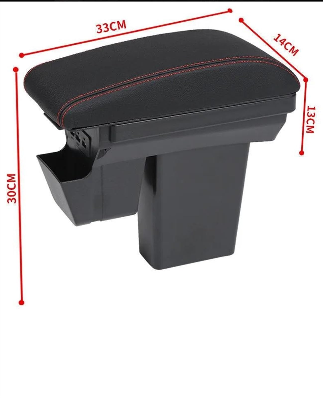 Podłokietnik do Toyota Yaris (czarno-biały 3USB) (czarno-czerwony 3USB)