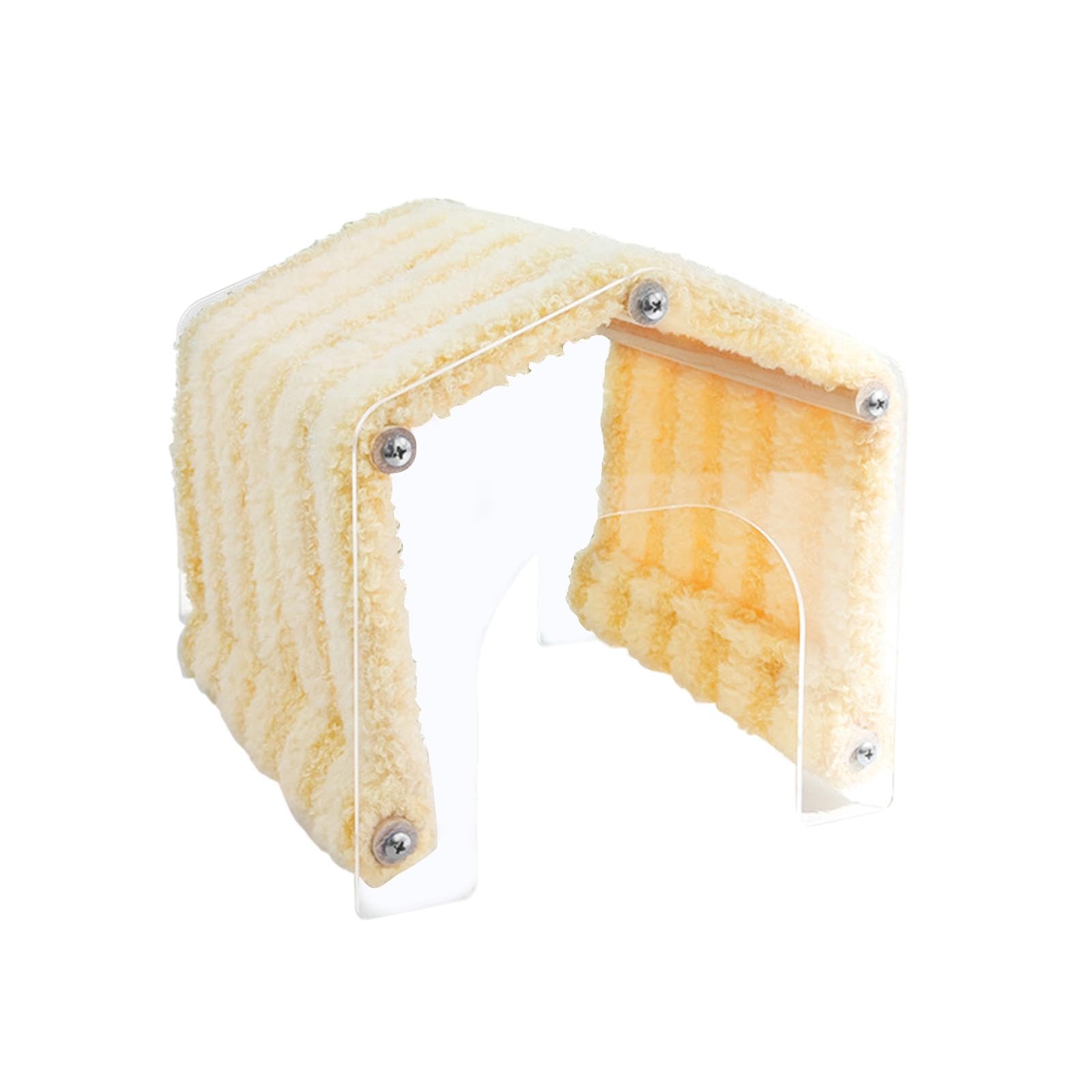 ????? Guinea Pig Hideout Small Animal Hide Shelter Easy Access Clear Bedroom Hamster Tunnel Tube, Yellow