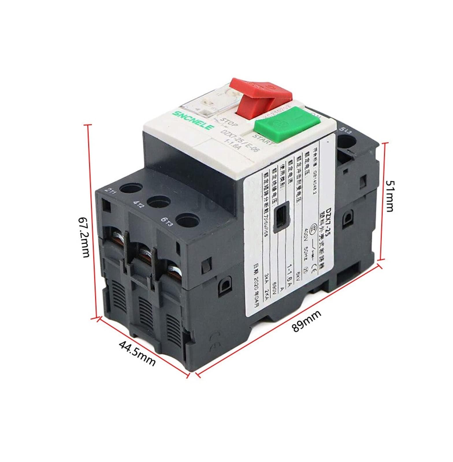 Interruttore di protezione motore Eaton PKZM0-1 con interruttore