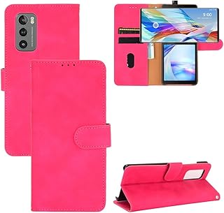 DAMONDY for LG Wing Case,LG Wing 5G Case,Flip Leather Wallet for Women Girls,Phone Cover Credit Card Slots Stand Holder for LG Wing 5G -Rose Red