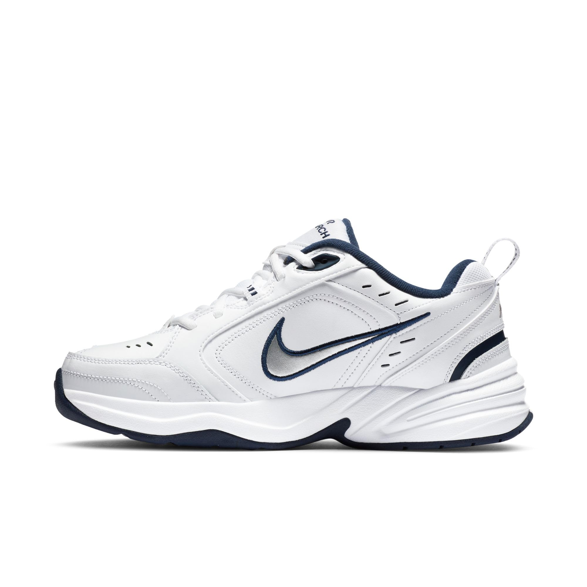 Nike Air Monarch Iv, Herren Fitnessschuhe, Weiß (White/Metallic Silver 102), 47 EU