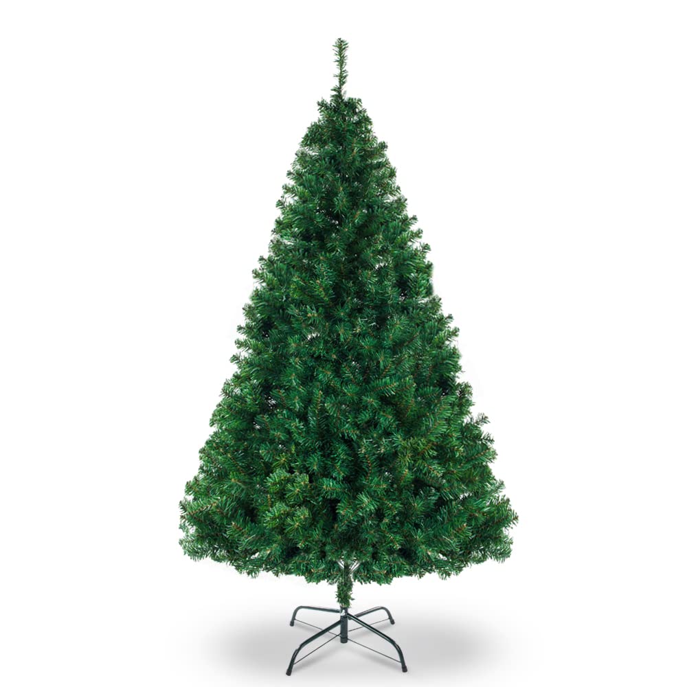 Karlhome 5.5FT Premium Green Artificial Christmas Tree Decorations for Home, Office, Party Holiday, 850PVC Branch Christmas Tree with Metal Hinges & Foldable Metal Base
