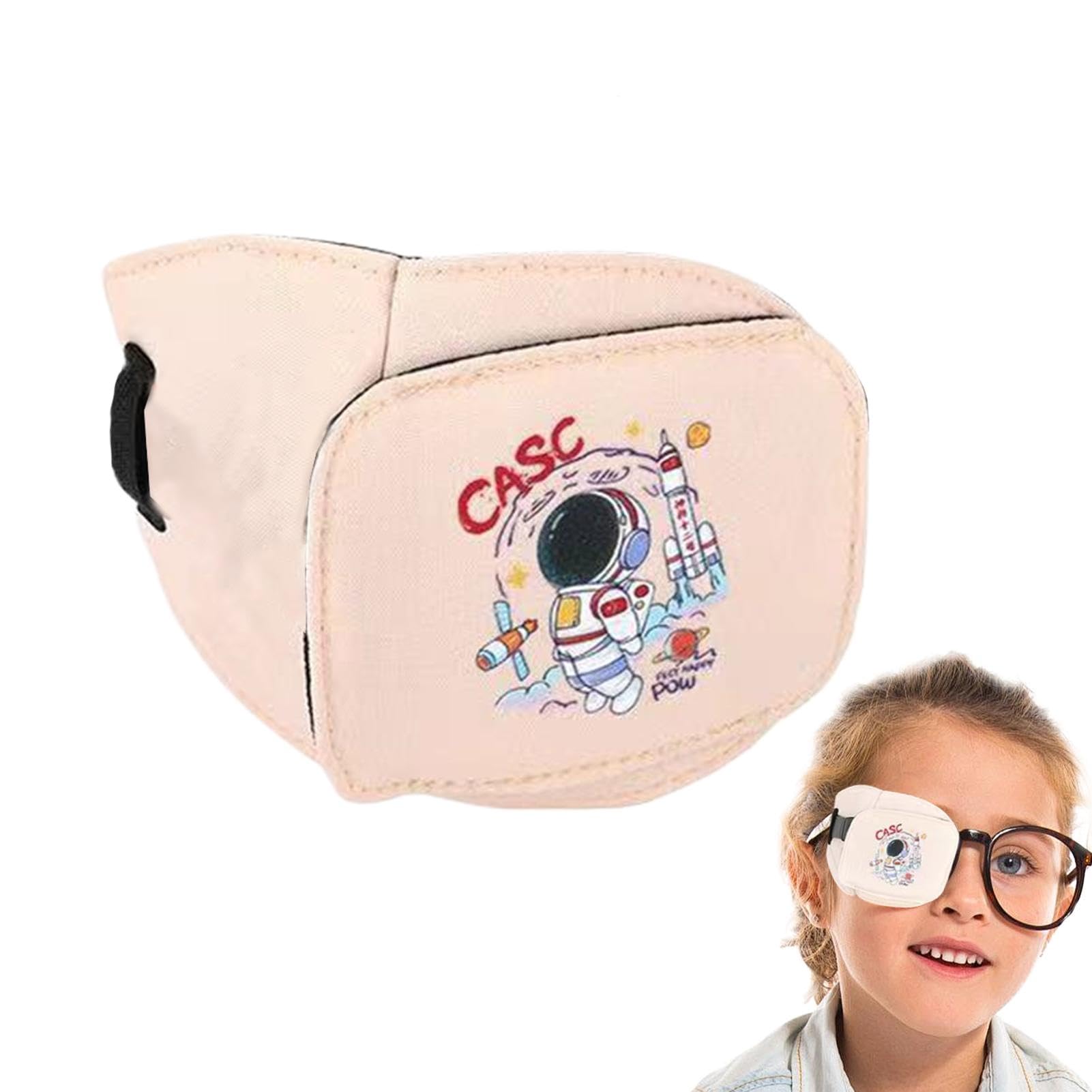 Cache-œil Pour Lunettes D'Enfant - En Coton Doux, Réutilisable - Pour Amblyopie Et Examens