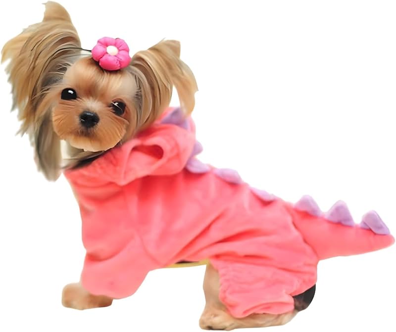 Fantasia para Cães de Porte Médio e Grande com Design de Dinossauro NACOCO Rosa, Tamanho Grande (Large)
