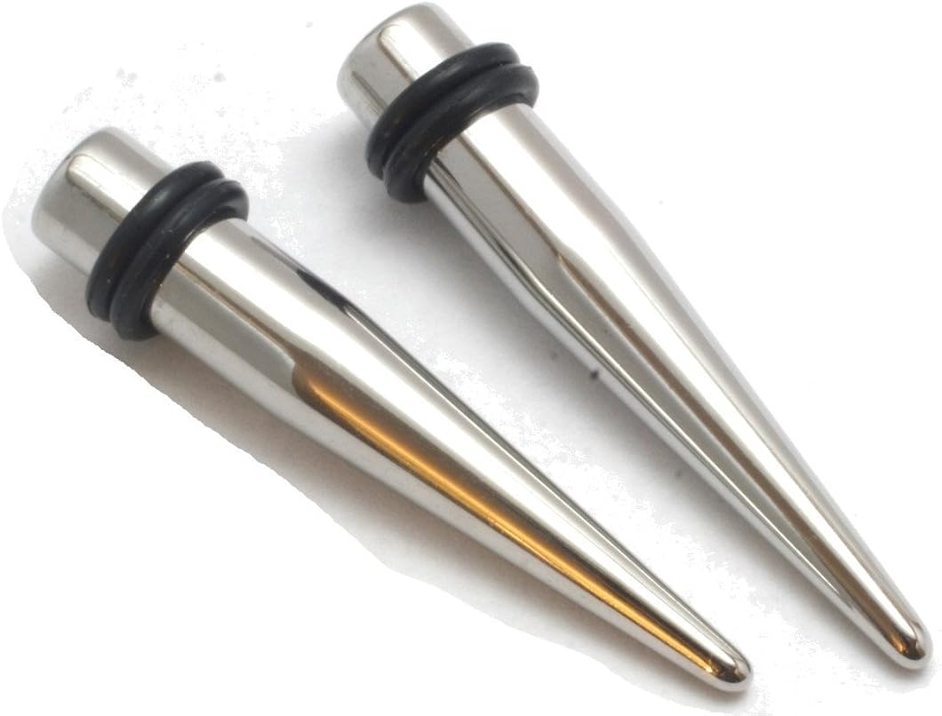Pair 1g 7mm Steel Ear Tapers Gauges 1 Gauge Amazon.ca Clothing