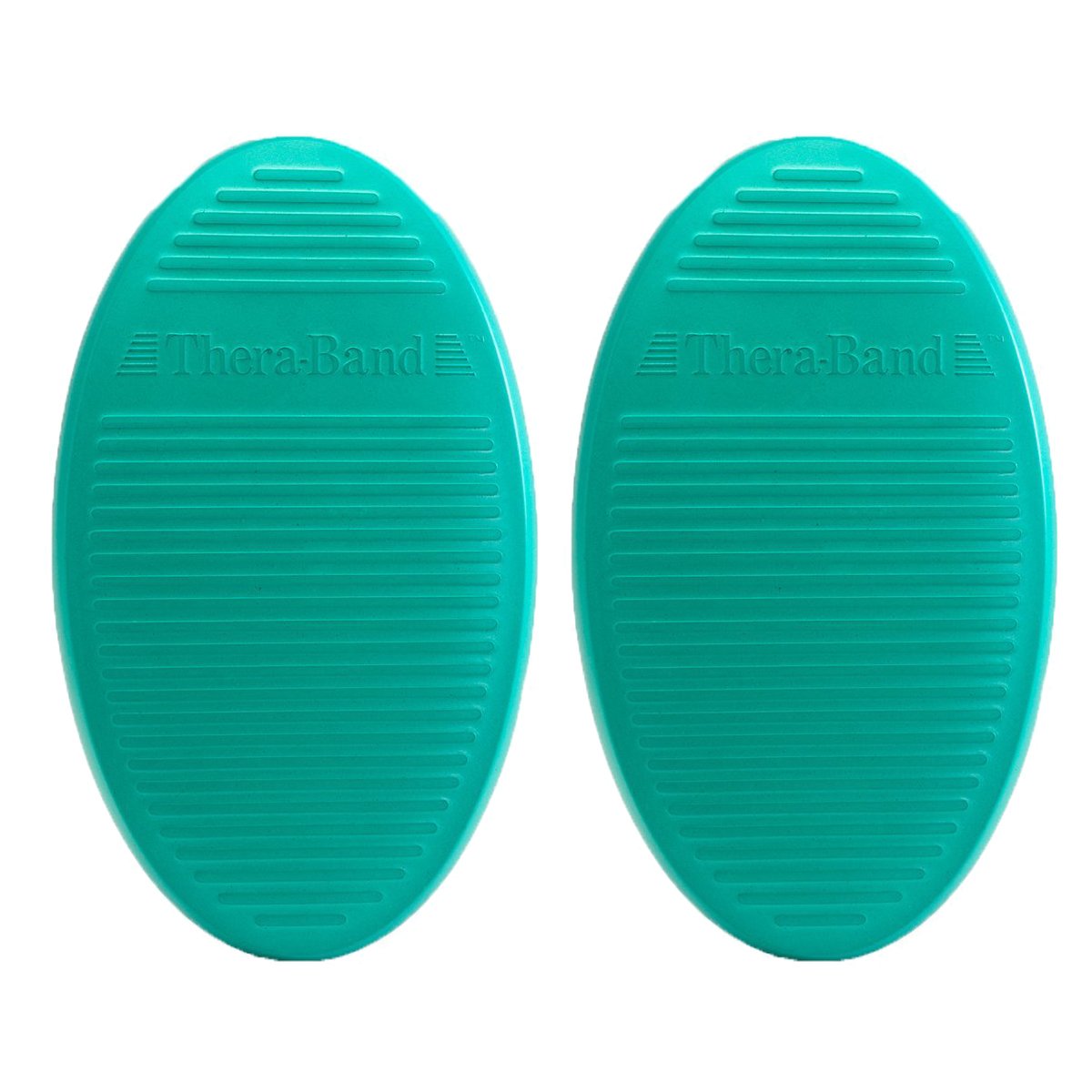 TherabandStability Trainer Pad, Beginner Level Green Balance Trainer & Wobble Cushion for Balance & Core Strengthening, Rehabilitation, Physical Therapy, Round Sport Balance Trainer, Set of 2