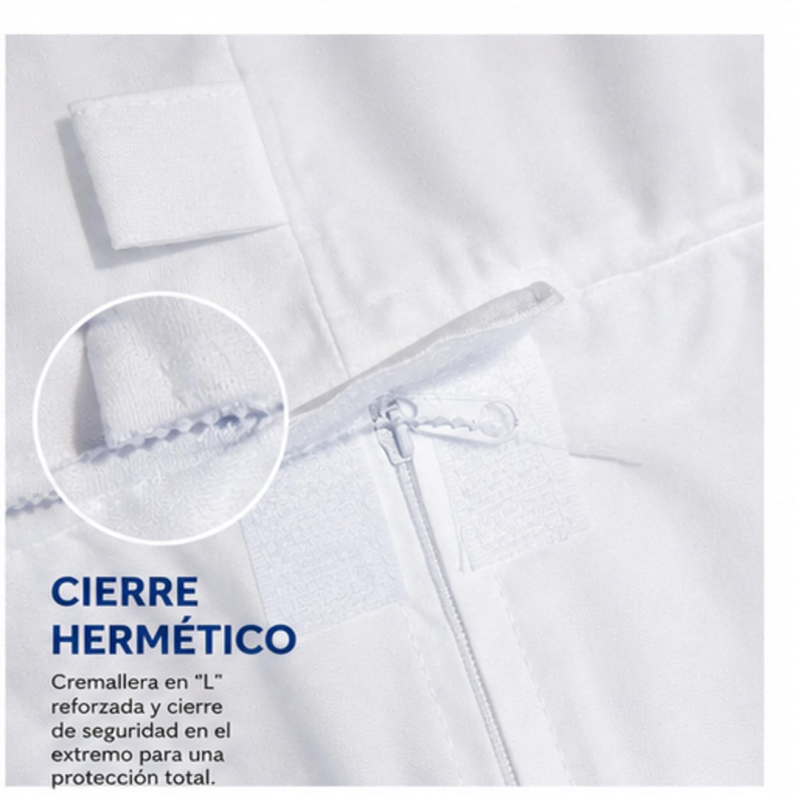 Anticimex Funda Colchón Anti Chinches 150x200x30 cm | Protector Colchón Impermeable y Antiácaros Profesional | Cierre Hermético con Bloqueo de Seguridad | Confinamiento Total 6 Lados | Transpirable