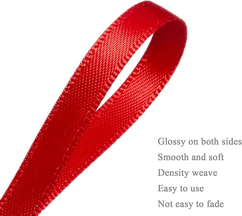 Vista 86 de Cinta de satén de poliéster de doble cara de color sólido, 1 pulgada de ancho, 100 yardas de largo, perfecta para bodas, envoltura de regalos, Oro