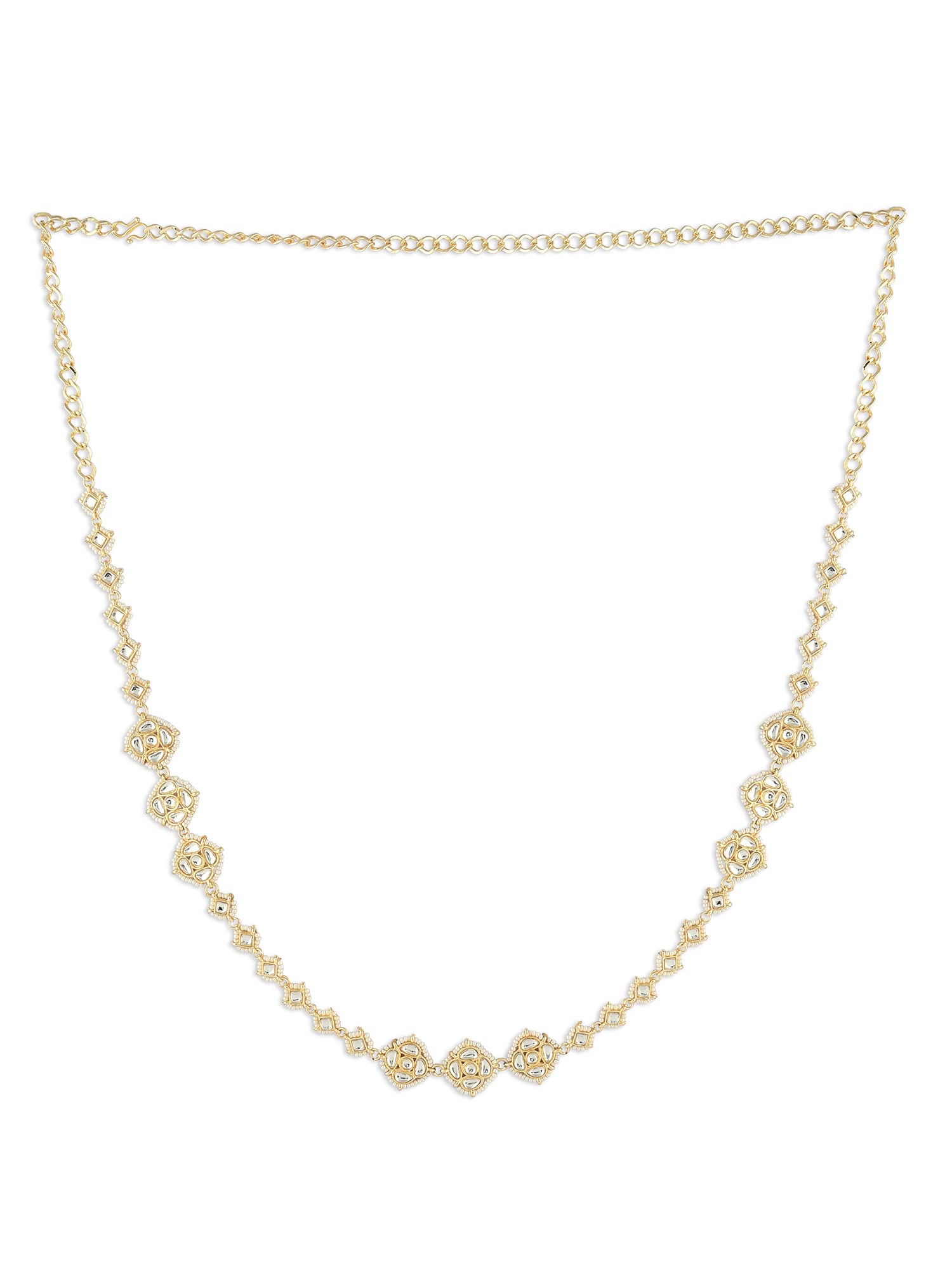 Zaveri Pearls Gold Tone Traditional Kundan & Pearls Embellished Bridal Kamarbandh For Women-ZPFK15968 (B0C4V392C2) Amazon Price History, Amazon Price Tracker