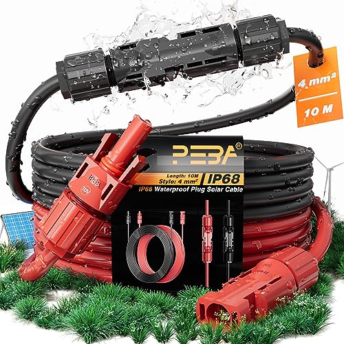 PEBA Cavo di prolunga solare 10 m, 4 mm²/6 mm²
