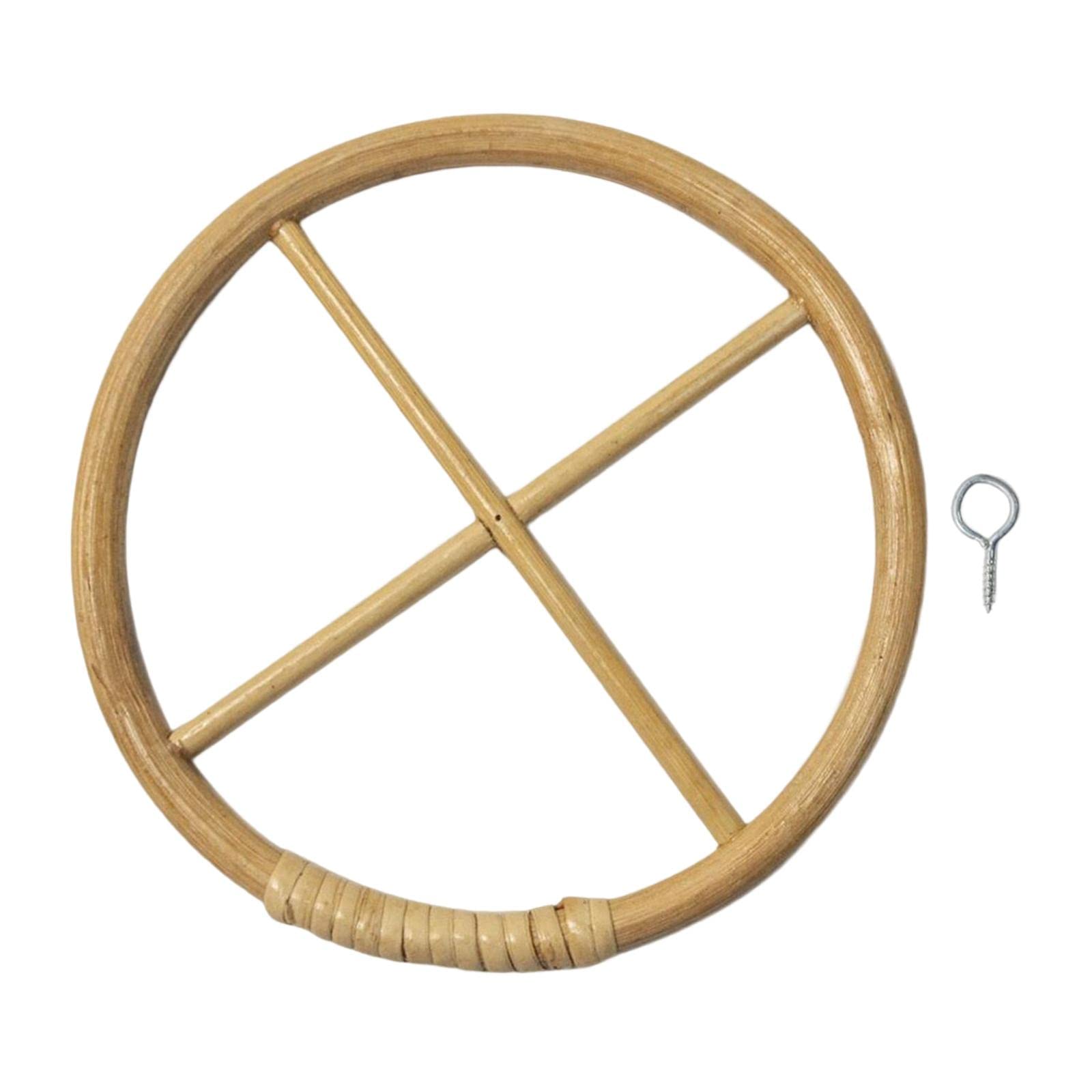 Tachiuwa Wooden Hoop Ring Macrame Circle Rings DIY Circle/Craft Hoops Craft for Christmas Wedding Wind Chimes Decorations, Round
