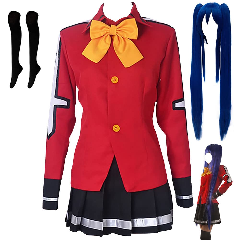 TkieioWendy Marvell Cosplay Costume Wendy Marvell Outfit Red Uniform Green Dress Halloween