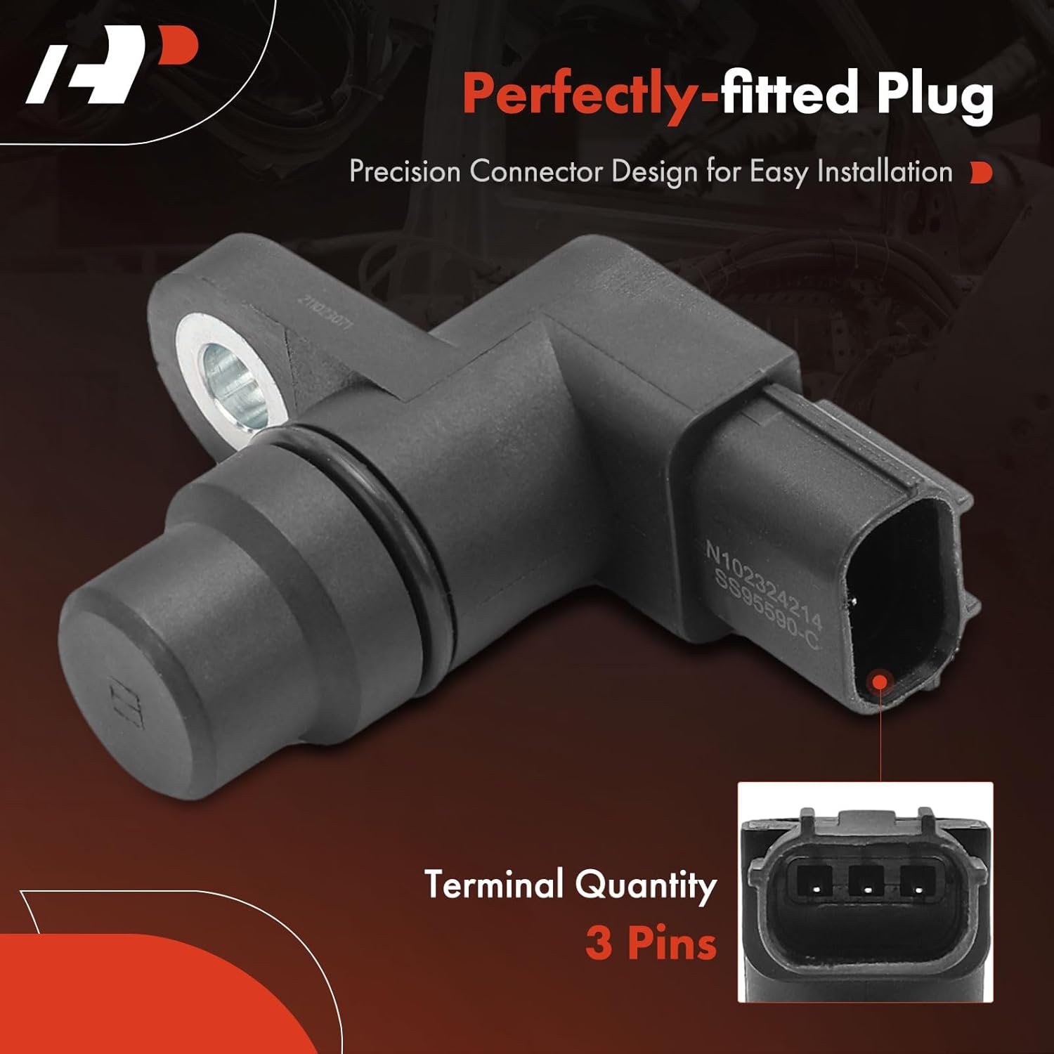 A-Premium Automatic Transmission Speed Sensor Compatible with Honda CR-V CRV 2007-2013, Pilot 2009-2015, Odyssey 2007-2013, Ridgeline 2009-2014, Element 2007-2011 & Acura RDX 2007-2013, TL 2007-2011