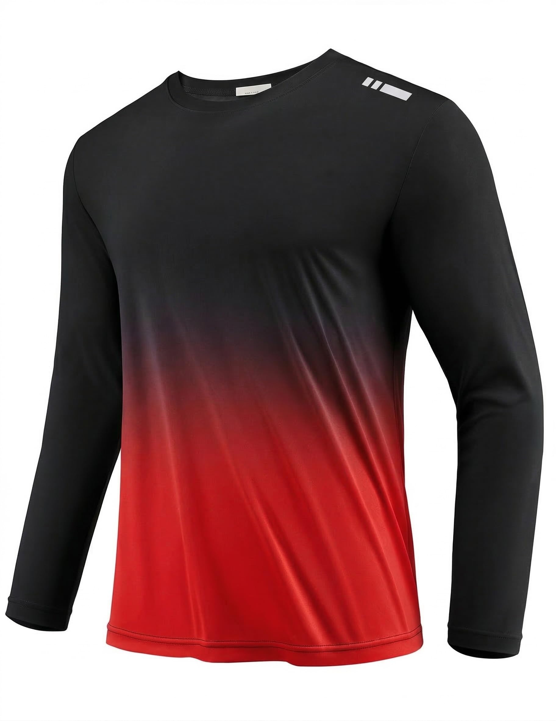 PINSPARK Herren Sport T-Shirt Langarm UPF50+UV Schutz Sonnenschutz Funktionsshirt Schnelltrocknend Atmungsaktiv Trainingsshirt Fitness Laufshirt