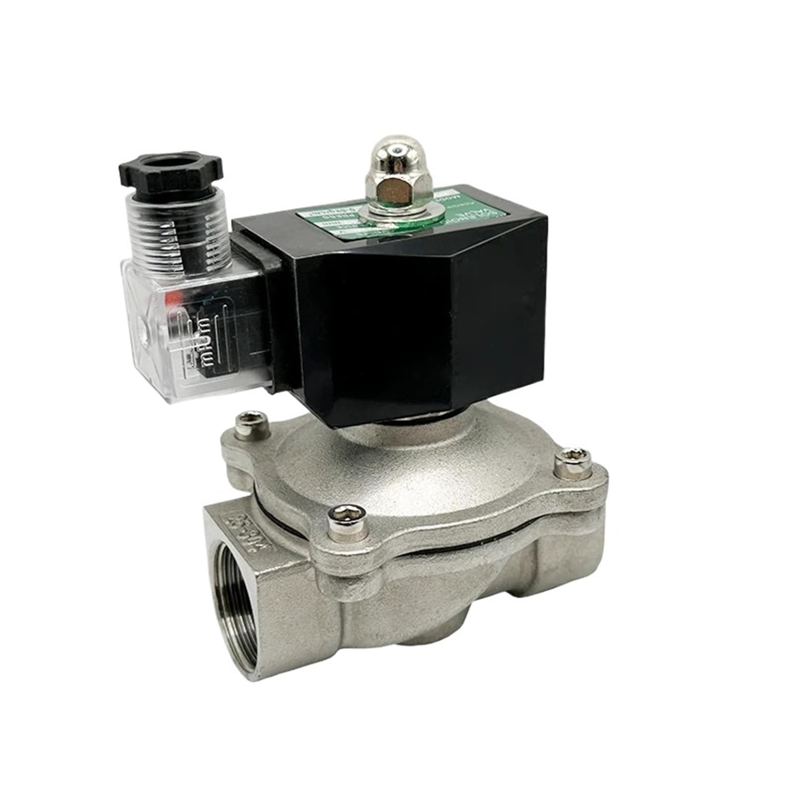 Électrovanne normalement fermée 3/4" 24VDC inox pour circuit d'eau IP65