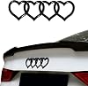 3D Badge Decal Sticker, Love Heart Logo Rear Trunk Emblem, Car Replacement 3D Sticker, Car Exterior Emblems Badge 3D Sticker Decal Universal for Most Vehicles (Bright Black)