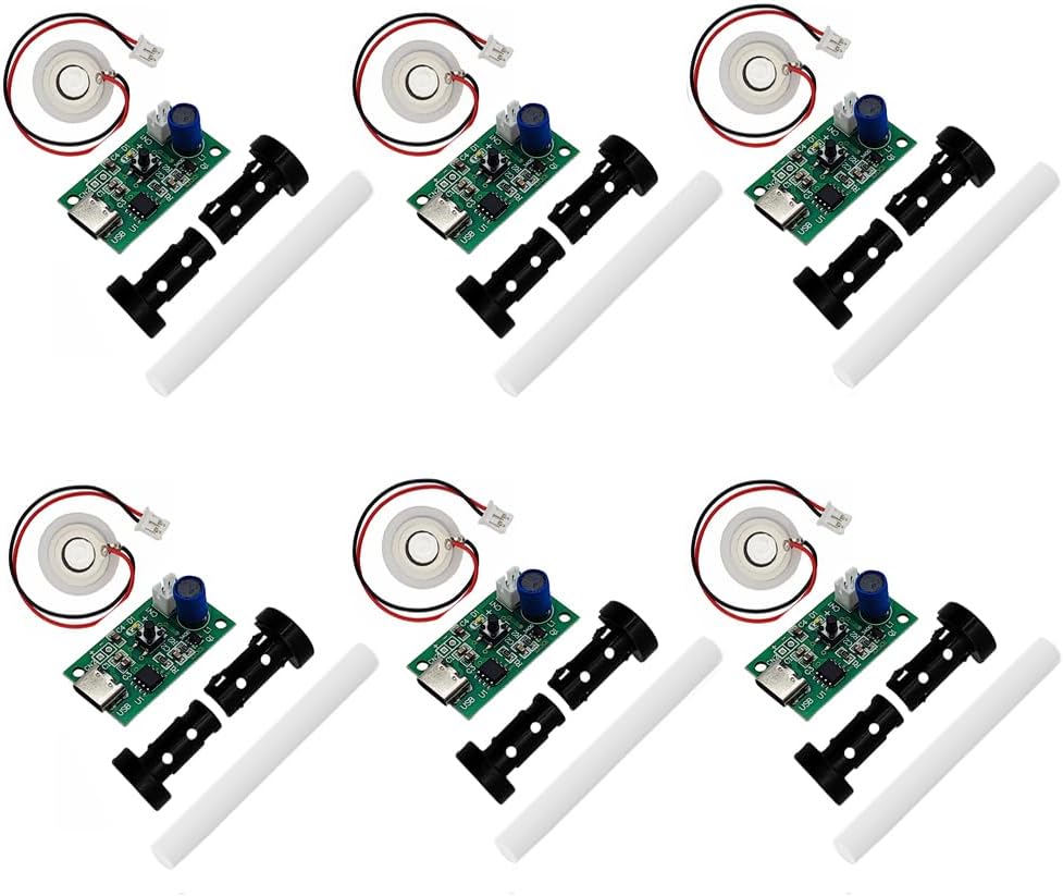 6Pcs USB Humidifieration Atomization Disc Type-C Interface DC 5V Atomization Drive Circuit Board