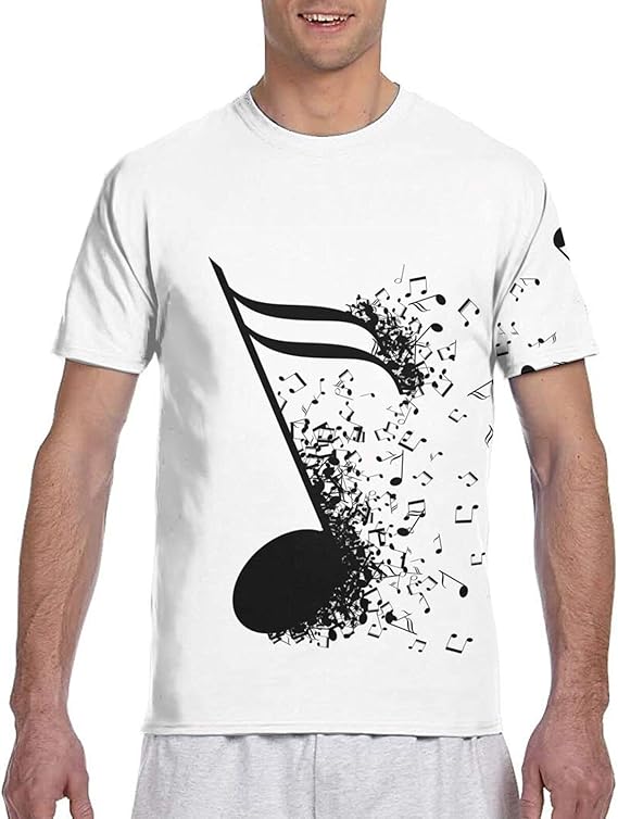 Amazon Co Jp Tシャツ メンズ 音符 おんぷ 白黒 おしゃれ 半袖 コットン おもしろtシャツ 大きいサイズ 白tシャツ 男女兼用 Bolaco ファッション