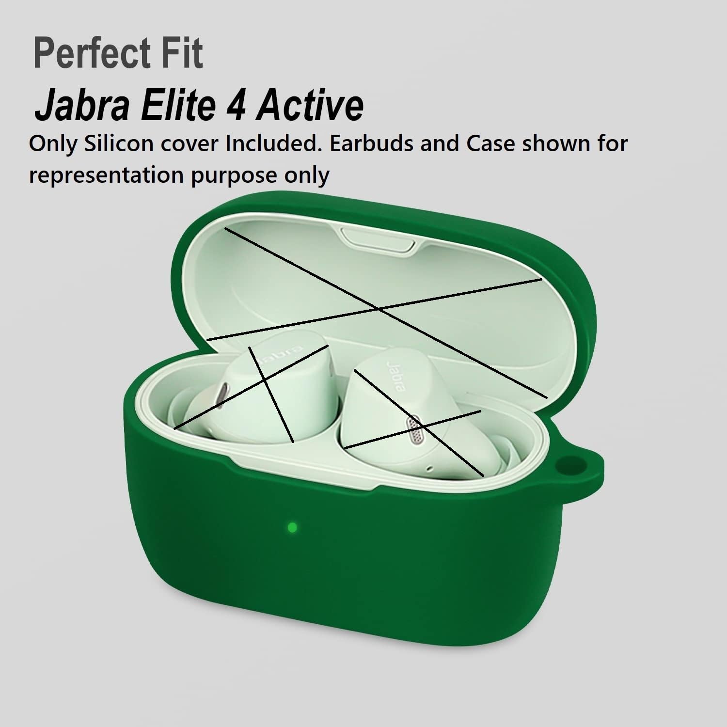 Shockproof, Protective Silicone Cover for Jabra Elite 4 Active