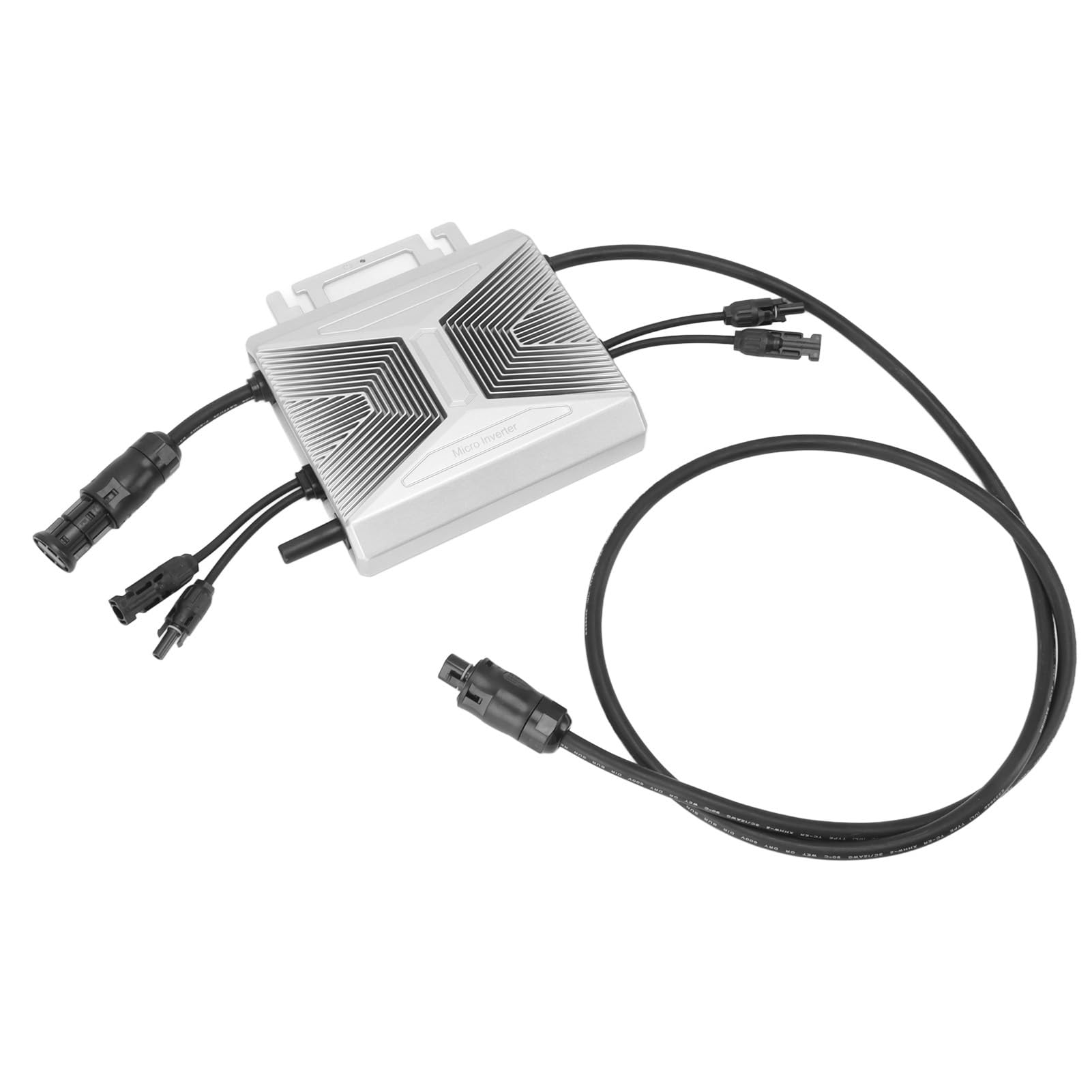 Hyuduo Solar-Wechselrichter, Aluminiumlegierung, MPPT-Photovoltaik-Wechselrichter, 800 W, 230 V, IP67, Wasserdicht, WiFi, Dual-MPPT für Privates, Kommerzielles Grid-Tie-System