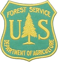 Agricultra US Forestry Department Embroidered Patch Set of 2 Punk Tactical Clothing with Hook Used for Vests and Backpacks