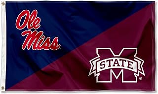 Ole Miss vs Mississippi State House Divided 3x5 Flag Rivalry Banner Flag