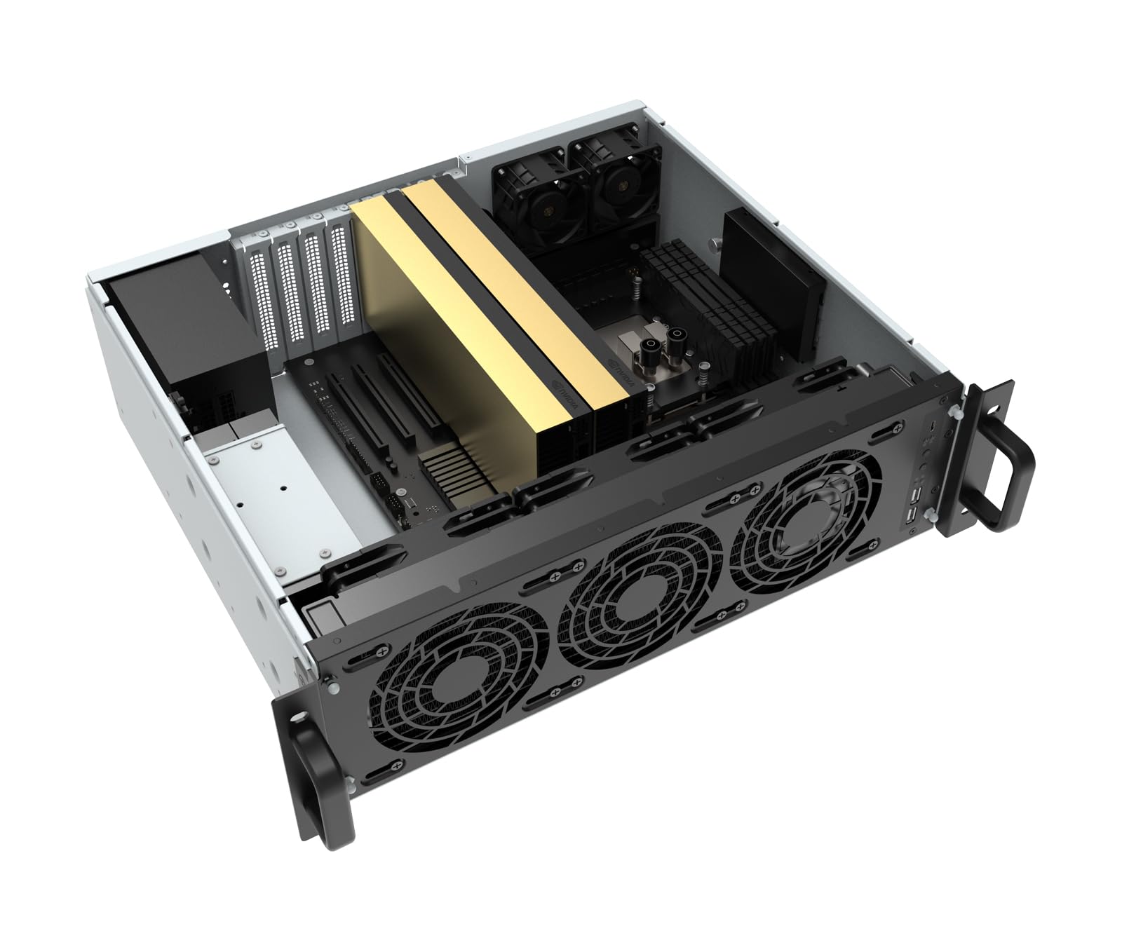 Silverstone RM31-MINI, Chasis de Servidor en Rack 3U con 8 Ranuras de expansión y Soporte para radiador de 360 mm, SST-RM31-MINI